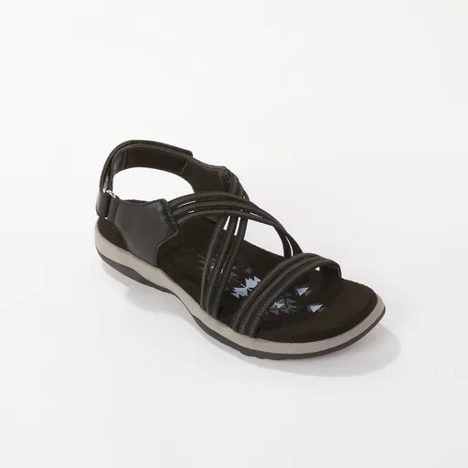 Sandále s pruž. remienkami,na suchý zips