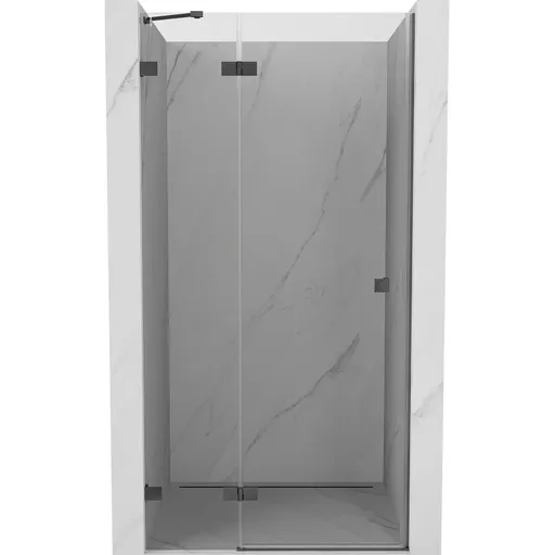 MEXEN/S - Lunar sprchové dvere krídlové ľavé 80, transparent, grafit kartáčovaná 834-080-000-66-00-L