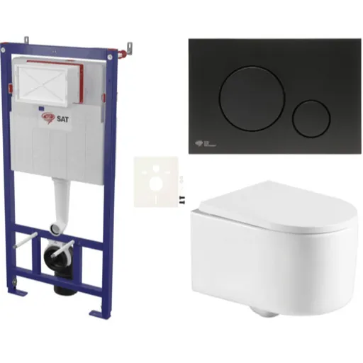 Závesný wc set do ľahkých stien / predstenová SAT SIKOSSTOR7268K