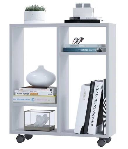 VCM Mobilní odkládací police Dremala, bílá