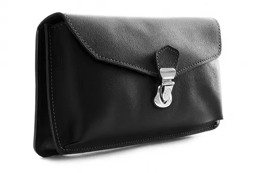 Čierne pánske kožené púzdro na mobil 611-3401-60