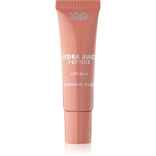 MUA Makeup Academy Hydra Juice Peptide Lip Balm hydratačný balzam na pery pre lesk vône Caramel Glaze 10 ml