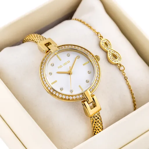 Darčekový set PAUL LORENS Hodinky + náramok (zg507d)