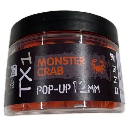 Shimano plávajúce boilie tx1 pop up monster crab orange - 12 mm 50 g
