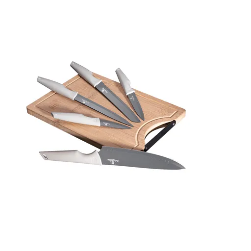 BERLINGER HAUS - Sada nožov 5ks a doska na krájanie Aspen