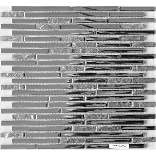Kamenná mozaika Mosavit Lluvia inox 30x30 cm lesk LLUVIAIN