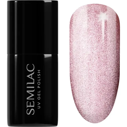 Semilac UV Hybrid Gloss GALA gélový lak na nechty s použitím UV/LED lampy odtieň 663 Blush Gloss 7 ml