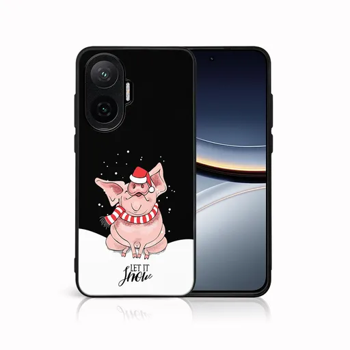 MY ART Kryt s vianočným dizajnom Xiaomi Poco F7 LET IT SNOW (075)