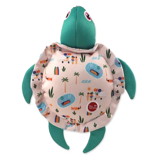 DOG FANTASY Water Float Pískacia a plávajúca korytnačka zelená 25,5 cm