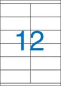 Etikety 105x48mm 2radové 12 etikiet na archu 100listov Victoria