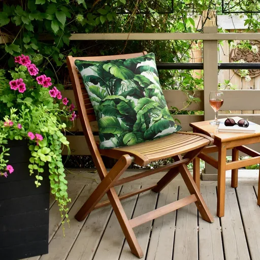 ArtFir Obliečka na vankúš GARDEN 6 | zelená/biela 45 x 45 cm