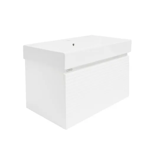 Kúpeľňová skrinka s umývadlom Naturel Savona 78x43x44,8 cm biela lesk SAVONA80BISAT