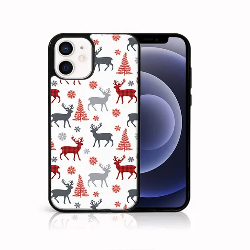 MY ART Obal s vianočným dizajnom Apple iPhone 12 mini DEER (068)