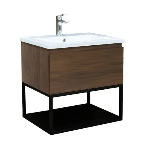 Kúpeľňová skrinka s umývadlom SAT B-Way 59x30x45 cm matný orech BWAY60NUTU