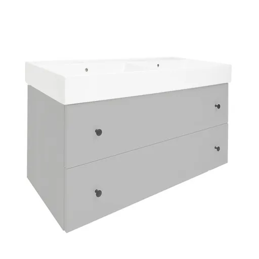 Kúpeľňová skrinka s umývadlom Naturel Forli 120x53x46 cm v šedej farbe mat FORLI120GMUSAT