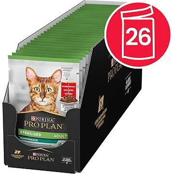 Pro Plan Cat Sterilised s hovädzím 26× 85 g (7613287107640)