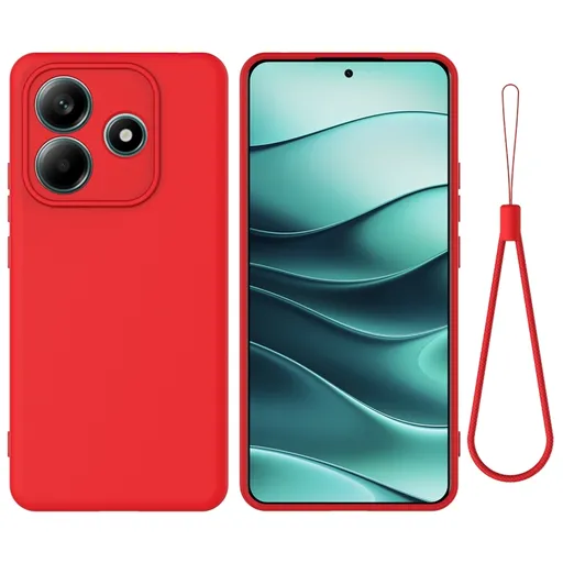 RUBBER Ochranný obal pre Xiaomi Redmi Note 14 5G červený