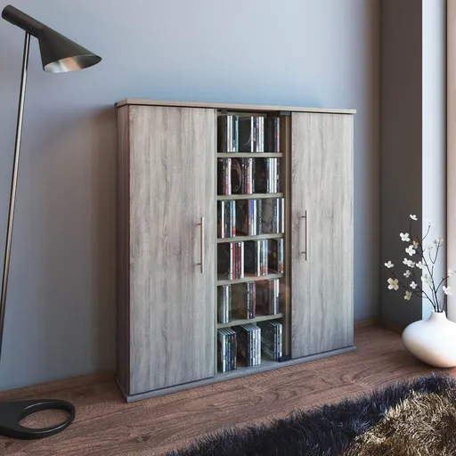 VCM Skříňka s vitrínou Santo, sonoma dub