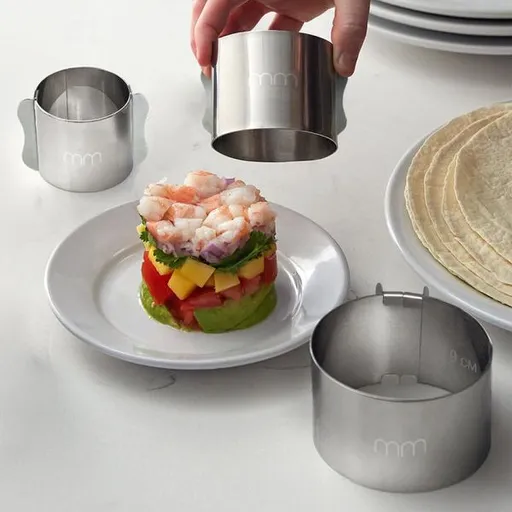 Kruhové formy na servírovanie jedál (3 kusy)