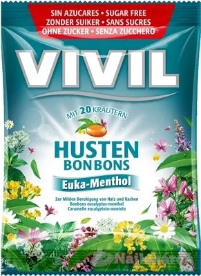 VIVIL BONBONS HUSTEN eukalyptovo-mentolove  60 g