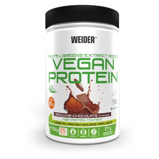 WEIDER Vegan proteín príchuť brownie chocolate 750 g