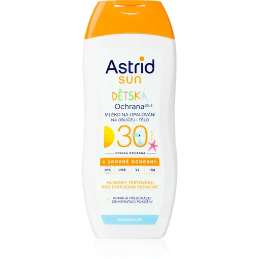 Astrid Sun detské mlieko na opaľovanie SPF 30 na tvár a telo 200 ml