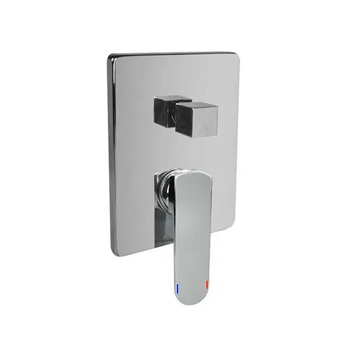 Mereo Sprchová podomietková batéria s trojcestným prepínačom, Mada, Mbox, hranatý kryt, chróm CBQ60157MC