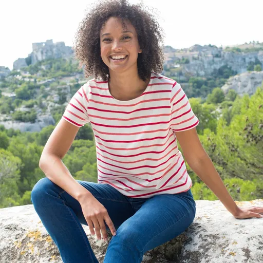 Prúžkované tričko s okrúhlym výstrihom