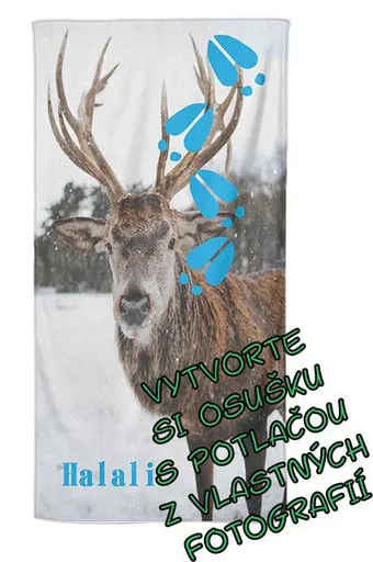 Osuška 70x140cm s neobmedzeným počtom fotografií, textov, farieb pre poľovníkov
