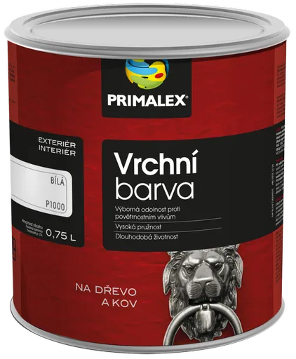 Primalex - vrchná syntetická farba 0,75 l 1000 - biela