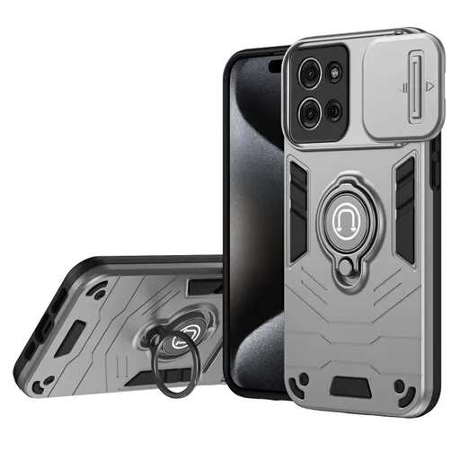 CAMPROTECT Kryt s držiakom pre Motorola Moto G75 5G šedý