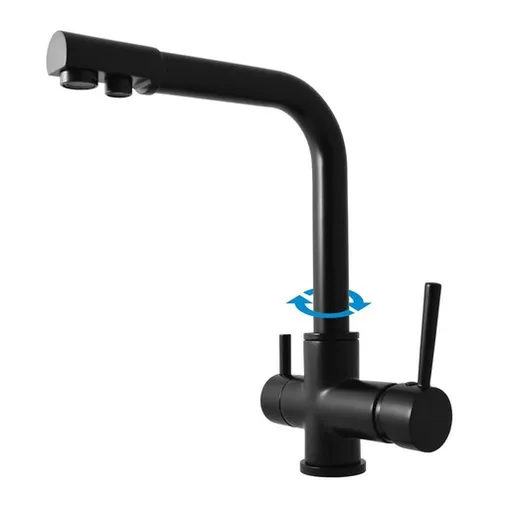 RAV SLEZÁK Seina drezová batéria s otočným ramienkom čierna matná SE918.0CMAT