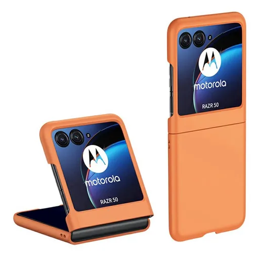 PLASTIC Ochranný plastový kryt pre Motorola Razr 60 oranžový