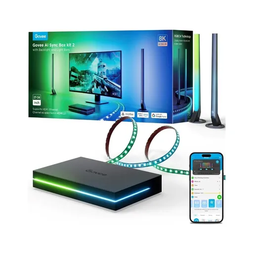 Govee AI Sync Box Kit 2 Smart sada PC osvetlenie 27-34" + LED panely