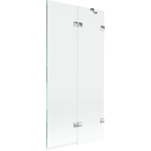 MEXEN/S - Lunar vaňová zástena 2-krídlová pravá 90 x 150, transparent, chróm 897-090-100-01-00-P