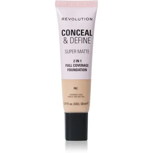 Makeup Revolution Conceal & Define zmatňujúci make-up odtieň F4C 23 ml