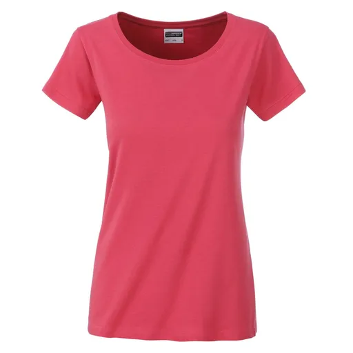 James & Nicholson (Daiber) Klasické dámske tričko z biobavlny 8007 - Malinová | XL
