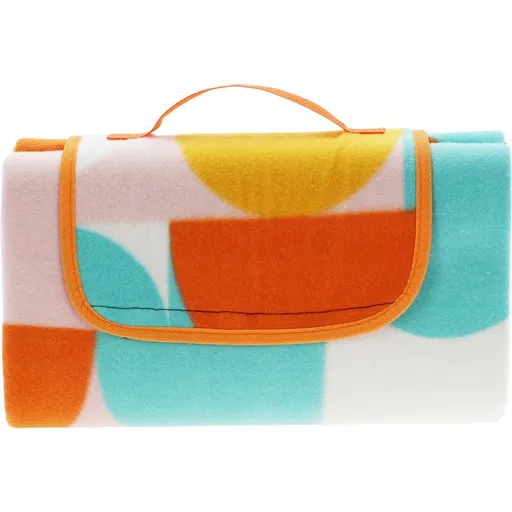 Pikniková deka Retro kocka 130 x 150 cm, oranžová
