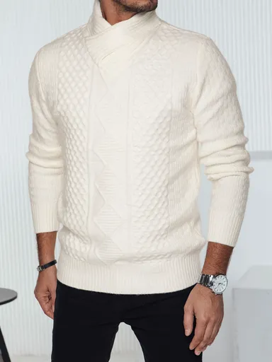 Pánsky biely sveter Dstreet WX2254