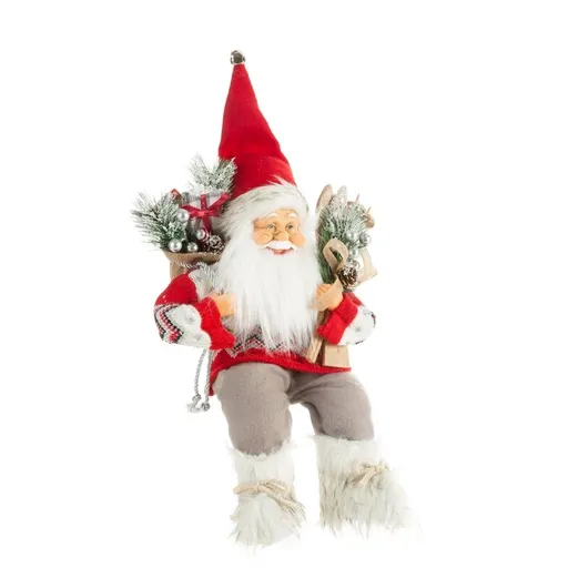 ArtFir Vianočná dekorácia SANTA CLAUS 81D | červená/biela 27 x 16 x 40 cm