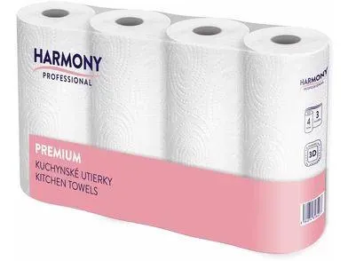 Utierky papierové kuchynské 3vrs. 4ks Harmony