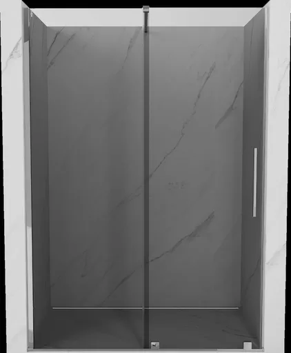 MEXEN/S - Velár posuvné sprchové dvere 130, grafit, chróm 871-130-000-41-01