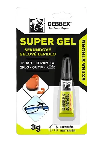 DEBBEX SUPER GEL - Sekundové gélové lepidlo 0,003 kg
