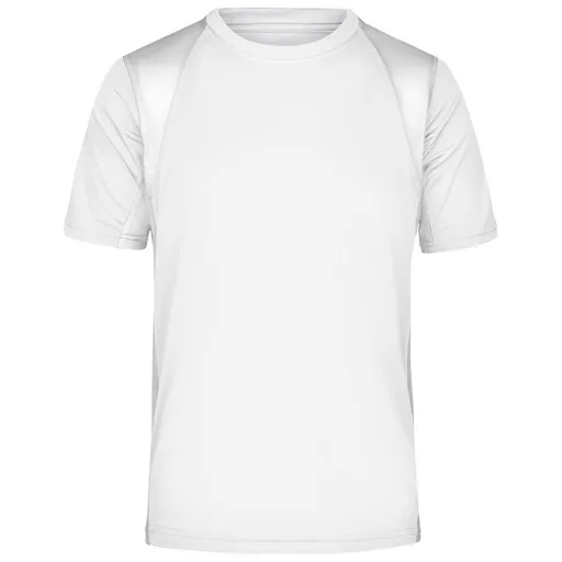 James & Nicholson (Daiber) Pánske športové tričko s krátkym rukávom JN306 - Biela / biela | XL