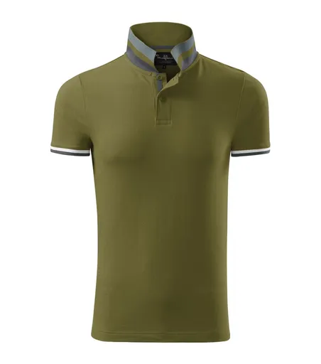 MALFINI Pánska polokošeľa Collar Up - Avocado green | 3XL