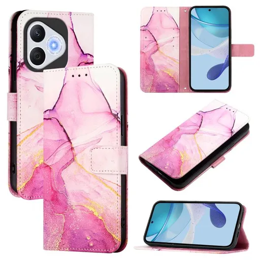 ART MARBLE Peňaženkový kryt pre Honor 400 Lite PINK