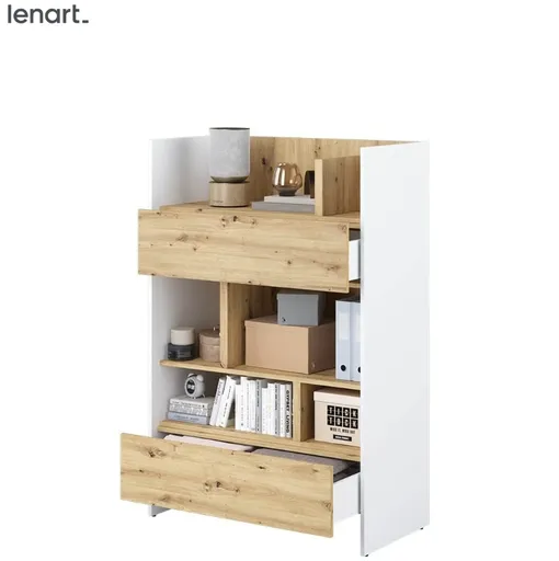 Dig-net nábytok Regál Lenart BED CONCEPT BC-26 | biela / dub artisan