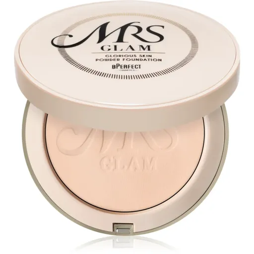 BPerfect Mrs Glam Glorious Skin kompaktný púder pre matný vzhľad odtieň 01 Light Pink 70 g