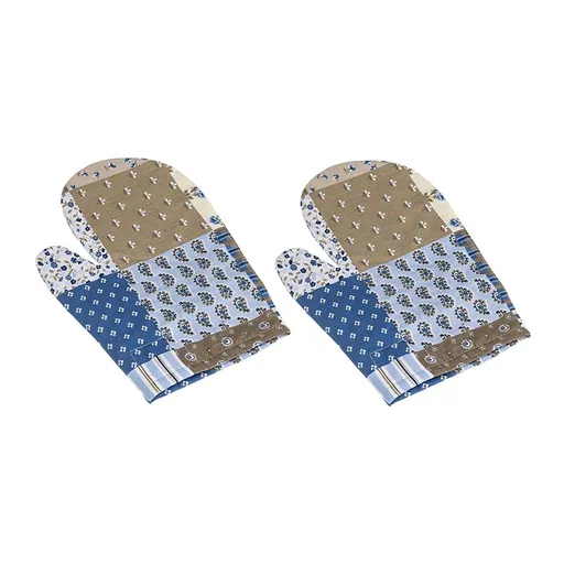 Bellatex Kuchynská chňapka Patchwork modrá, 28 x18 cm, 2 ks