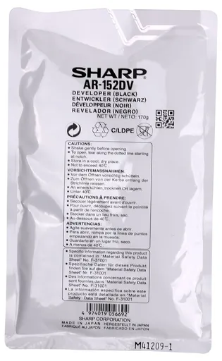 Sharp AR-208DV čierny (black) originálny developer